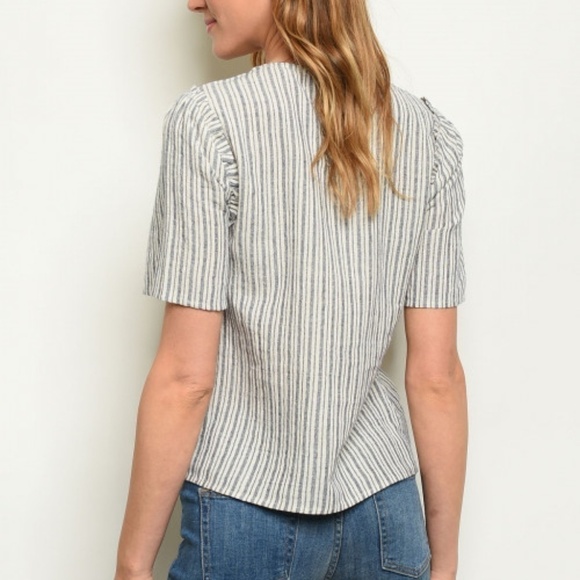 Navy Stripes Top - Picture 2 of 2